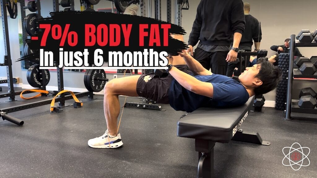 Nicholas performing a hip thrust at Studio Fit U