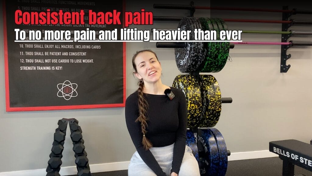 Natalia, qui sourit a la camera a cause qu'elle s'est débarasser de ses douleurs